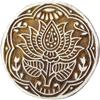 Brown Decorative Blocks Art Lotus Textile Printing Block Indian Stamps For