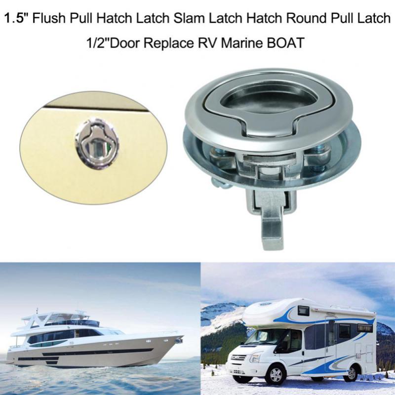 Boat Flush Pull Hatch Slam Yacht Camper Deck Door Drawer Tackle RV Stainless Steel Parts Accessories