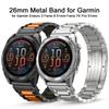26 мм ремешок из нержавеющей стали для Garmin Enduro 3 Fenix 8 51 мм Мужской металлический браслет для Garmin Fenix 7X Pro 51 мм Fenix 6 5