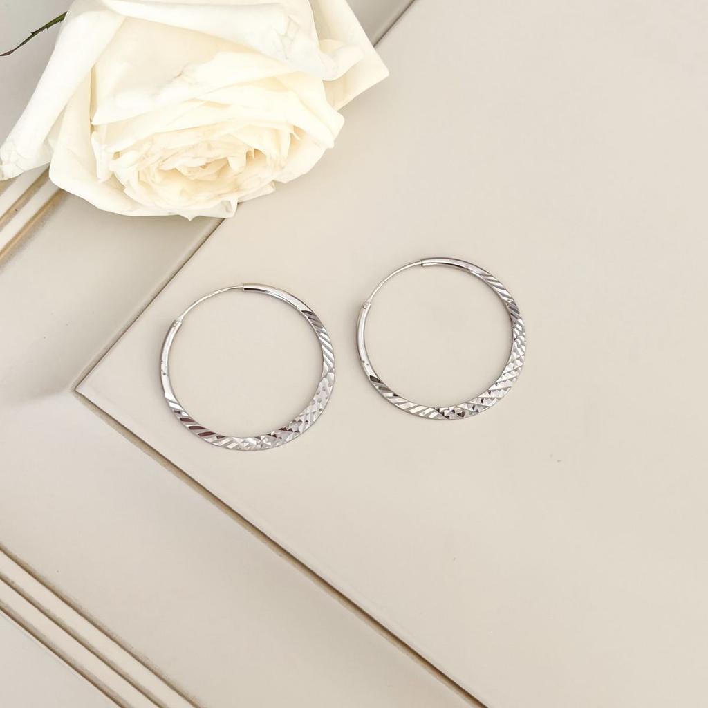 Серебряные серьги без камней (2144236)