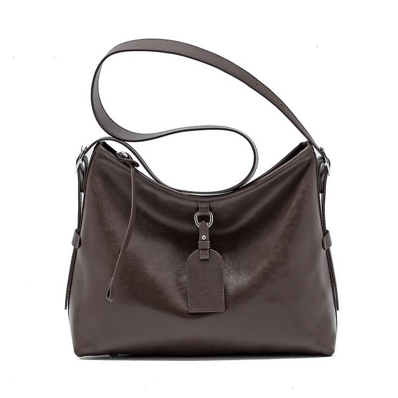 Сумка из коровьей кожи, сумка-тоут в стиле «ленивец», большая вместительная сумка из натуральной кожи для поездок на работу на одно плечо