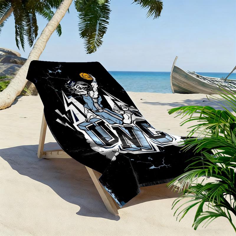 UNC-inspired fashion style 2D Flat Print Beach Towel, Large Soft Quick Dry Towel for Beach Camping SwimmingXSTJ0915210
