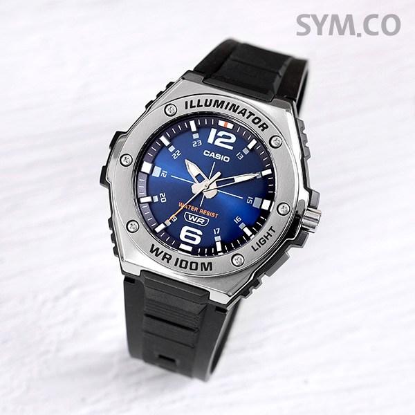 Casio Мужские повседневные аналоговые спортивные водонепроницаемые наручные часы с подсветкой