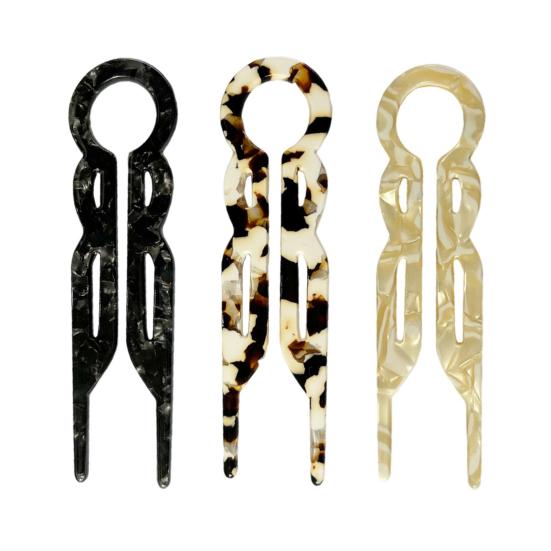 3 шт. ацетатная U-образная заколка для волос, легкая, нескользящая, длинная, густая, для волос, французская заколка для волос, аксессуары для волос для женщин и девочек