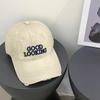 Кепка бейсболка вышивка отверстия буквы выстиранная для мужчин и женщин, весна и осень уличная для лица маленькая новая модная кепка