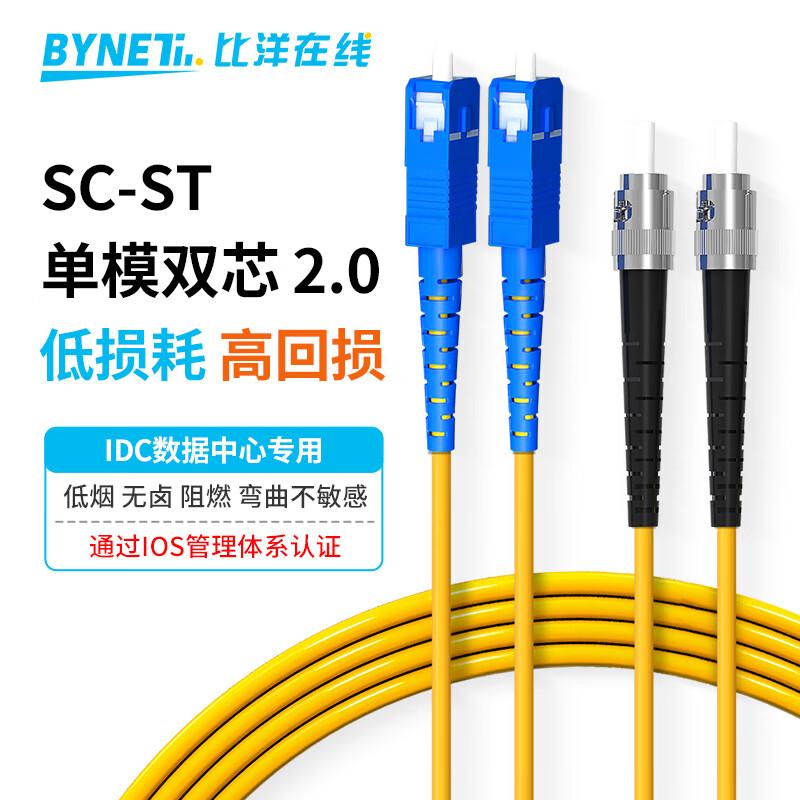BYNET Telecom-Grade Single-Mode Duplex Fiber Optic Patch Cable