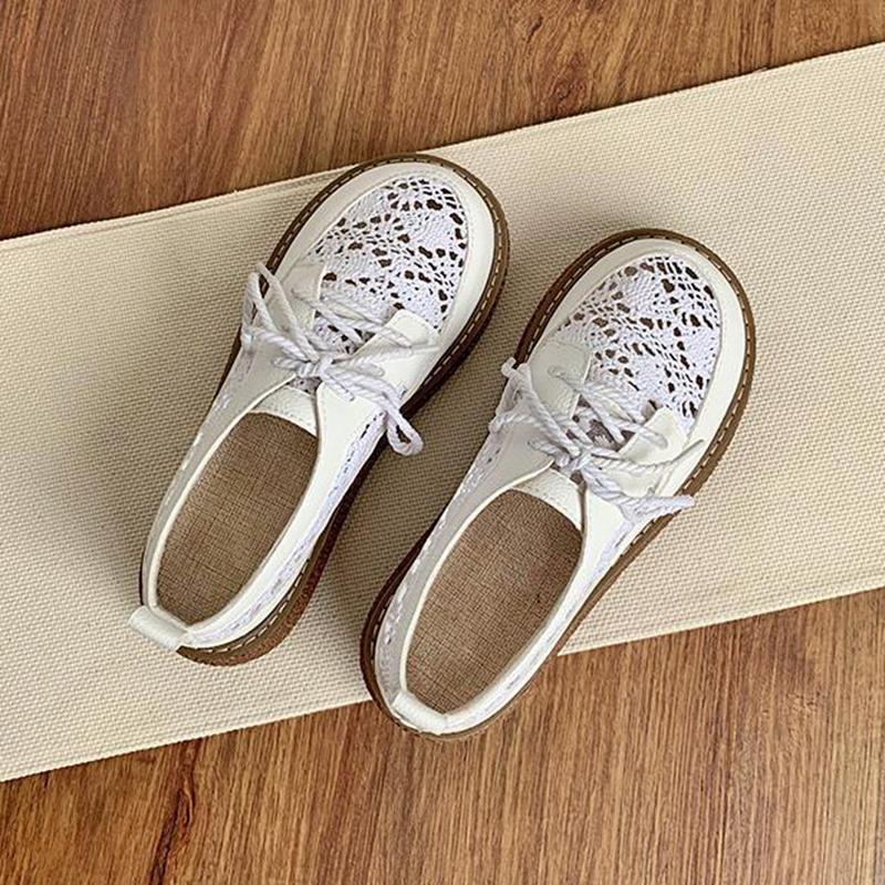 Casual Shoes Woman Flat Sneakers Women Shoes Ladies Platform Shoes 2024 Lace-up Women Flats Female Shoes Loafers