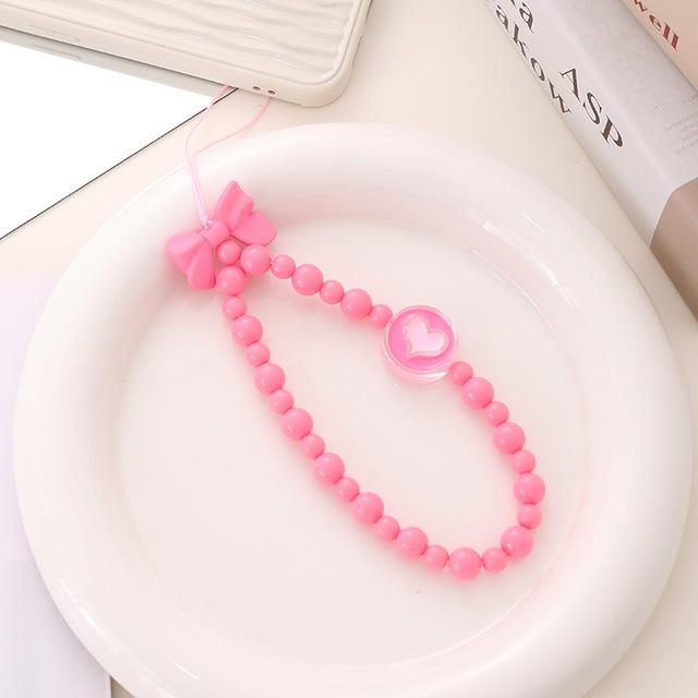 Простые облачные цветы, акриловая цепочка для телефона из бисера, ремешок ярких цветов с бантом и узлом-тюльпаном, чехол для телефона, веревка, ювелирные аксессуары для женщин