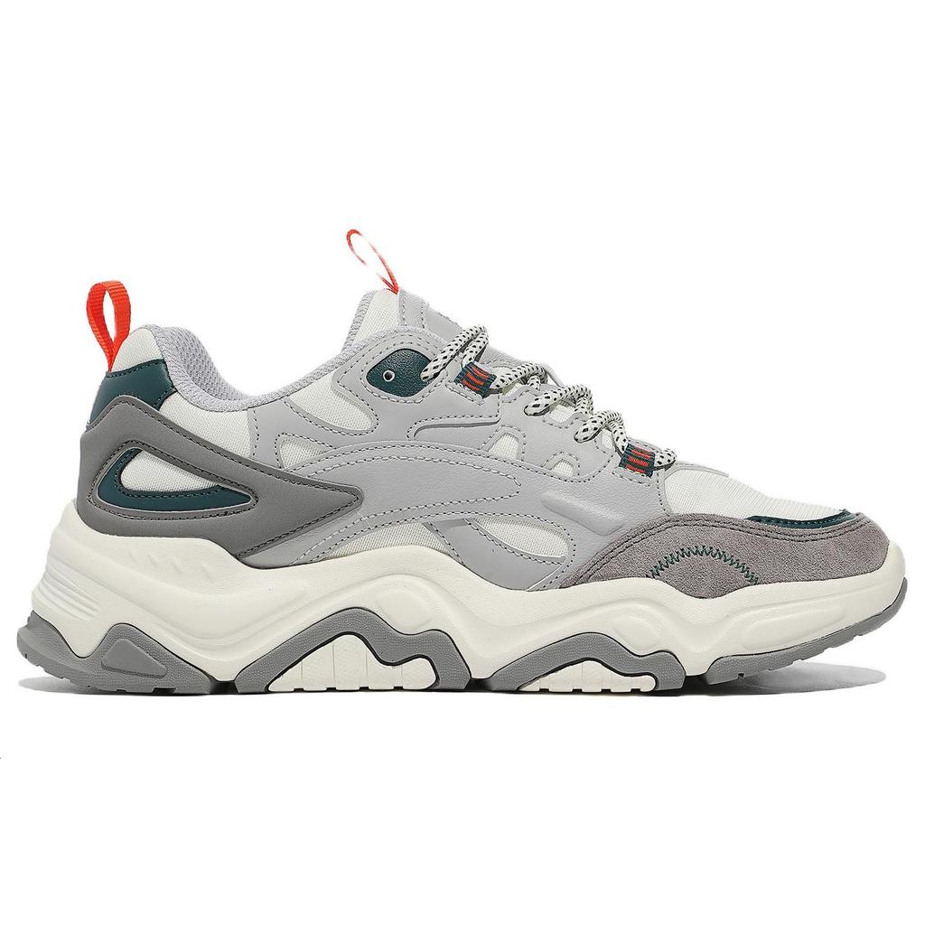 Fila Серия Tiny Rumble Ткань Кожа Спортивная Мода Низкие Повседневные Кроссовки Унисекс Повседневная Обувь Светло-серый 1JM01825E_321