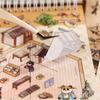 Miniature House Ancient-Style Stickers Cabin Scene DIY Decoration Stickers  Scrapbooking