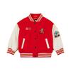 Color Block Pattern Printed Single-Breasted Baseball Collar Jacket Kids Jacket FN6201-657