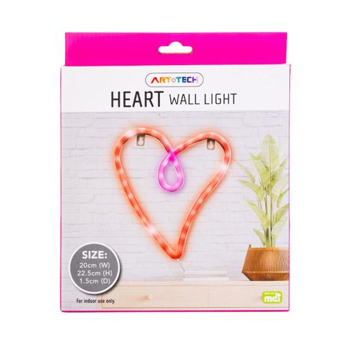 LED Battery-Powered Wall Light (Heart)