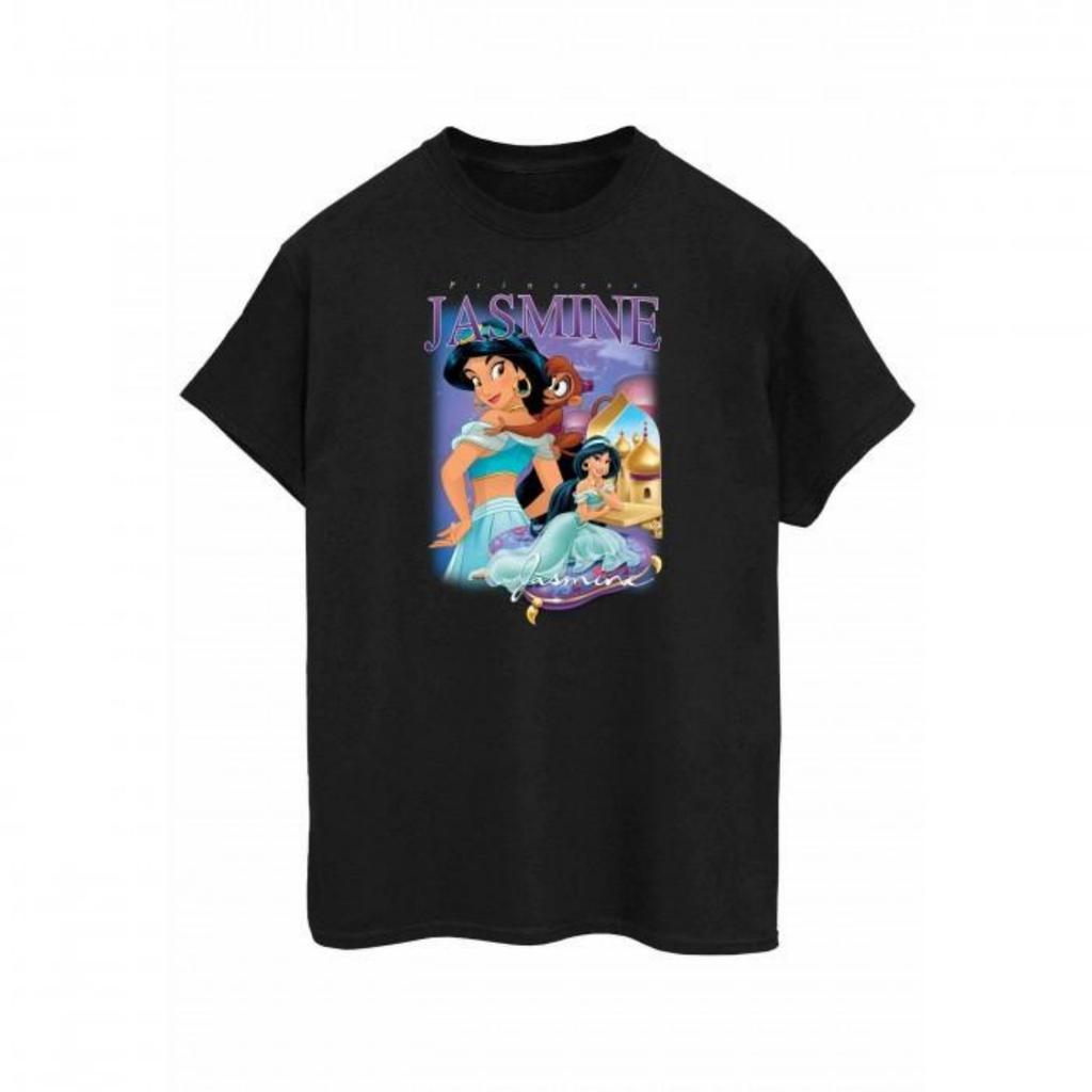 aladdin Womens_Ladies Jasmine Montage Cotton Boyfriend T-Shirt