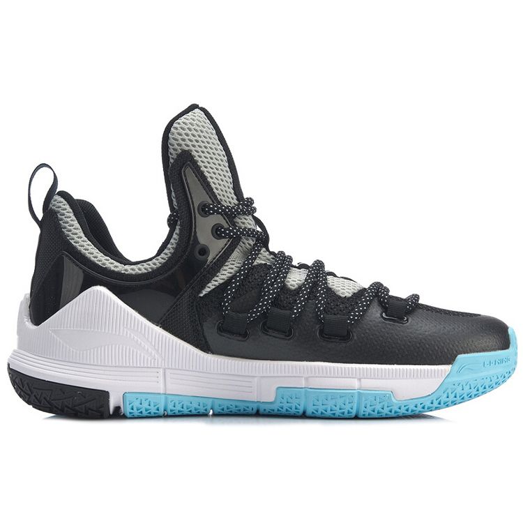 Li Ning Sixth Man 2019 Удобные Низкие Баскетбольные Кроссовки Мужские Кроссовки Черно-Белые ABAP017-1