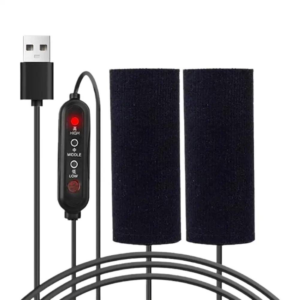 1 пара 12В Мотоциклетные подогреваемые ручки USB Электрические Горячие Регулируемая скорость Подогреватель Рукоятка 3 Зимние Съемные Температура Теплая Ручка R3U0