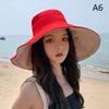 1Pc Summer Big Brim Sun Hat For Female Seaside Sun Protection Uv Beach Cap Double Sided Sun Hat Fisherman Hat W Windproof Rope