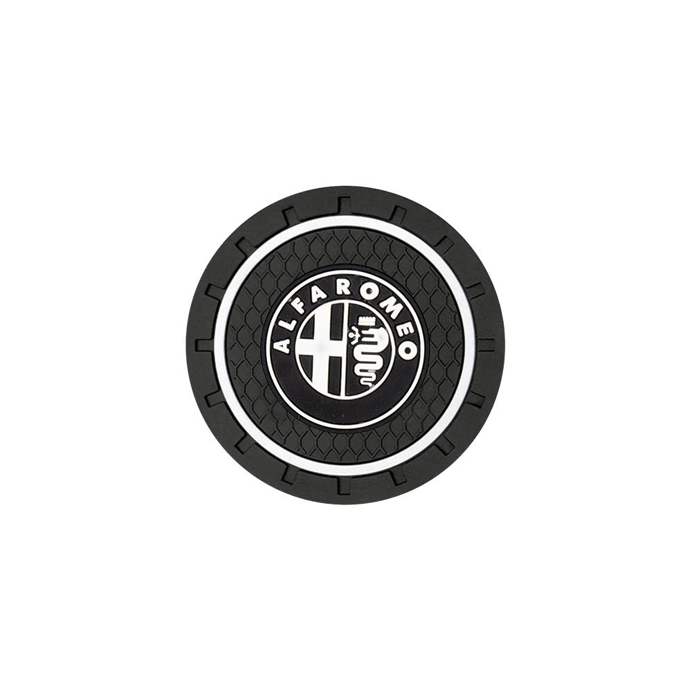 1/2pcs Car Coasters Silica Gel Water Cup Mat Valve Non-slip Pad For Alfa Romeo Giulia Stelvio MiTo Giulietta 147 156 159 166 GT
