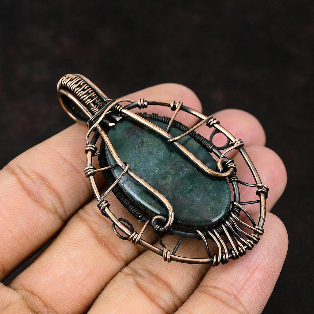 Кулон «Древо жизни» с кровавым камнем, медная проволока, кулон, драгоценный камень, кулон ручной работы, кровавый камень, уникальный ювелирный подарок для нее, медные украшения