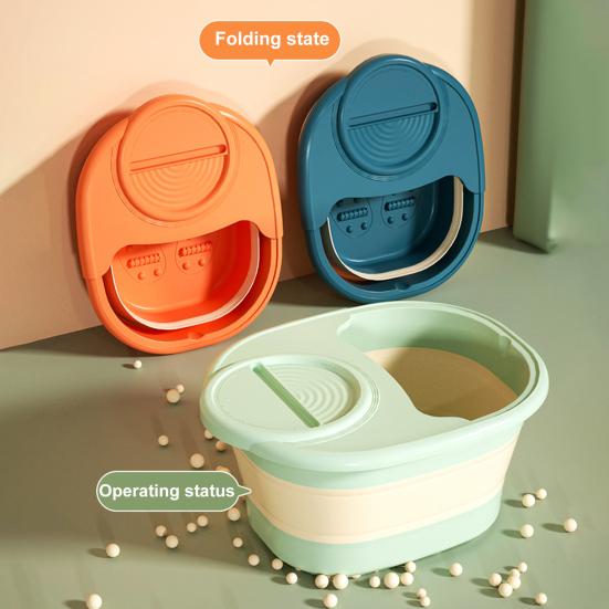 Складная ванночка для ног с крышкой, переключение двух режимов, складной дизайн одним касанием, таз для ног, эргономичный, антивозрастной, инструмент для ухода за лапами питомца