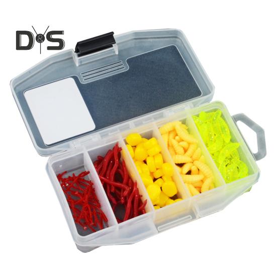 Мягкие рыболовные приманки, набор, яркие цвета, реалистичные, миниатюрные искусственные черви, рыболовная приманка с футляром для хранения