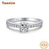 Tancise Classic стерлингового серебра 925 пробы кольцо с цирконом женские ювелирные изделия свадебное обещание вечерние подарок