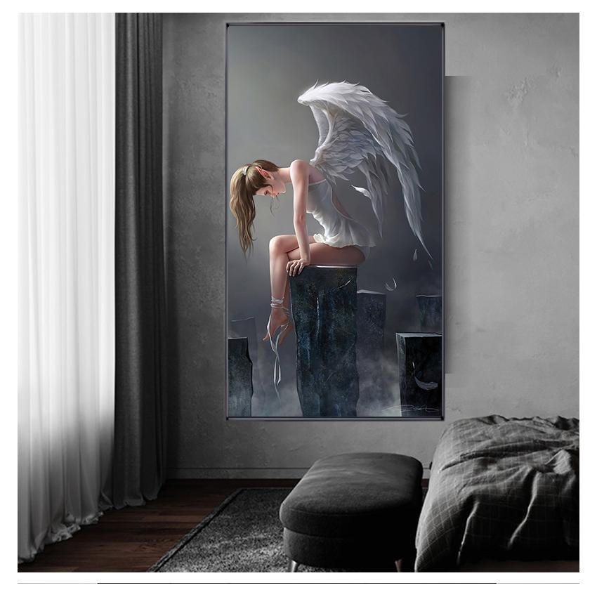 Абстрактные портреты настенные художественные фотографии cuadros домашний декор для гостиной постер картина oucag ангелы и демоны холст