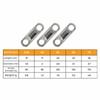 15PCS Stainless Steel Fishing Swivels 360° Swivel Connectors Bearing Swivels  Fishing Accessories