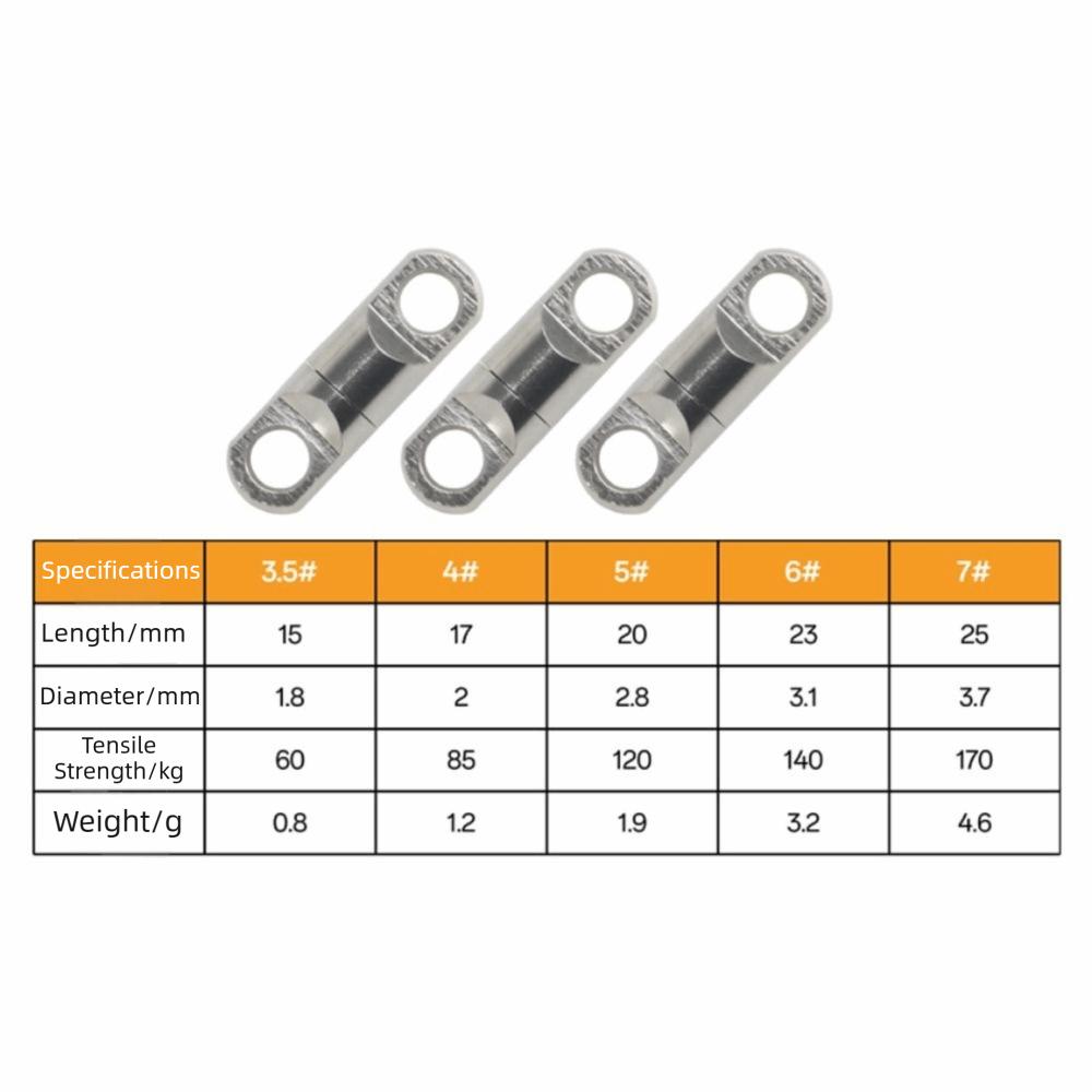 15PCS Stainless Steel Fishing Swivels 360° Swivel Connectors Bearing Swivels Fishing Accessories