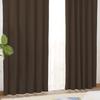 Seafield Class 1 Blackout Insulation Curtain Lace Set of Width 100 x 230cm Brown Energy Soundproof + Curtain, 4, Длина, [Размер 111] Можно стирать,