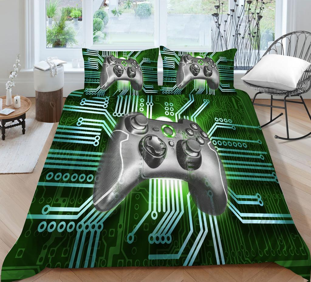 Комплект постельного белья для дома с игровой мышью, пододеяльник и наволочка, домашнее постельное белье для спальни, полноразмерный моющийся удобный пододеяльник, наволочка