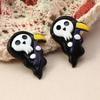 Funny Halloween Earrings Simulation Plastic Face Pumpkin Ghost Death Halloween Earrings.