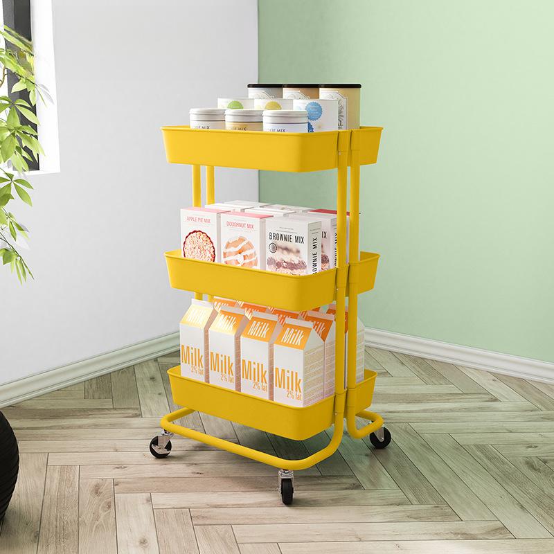 Тележка для хранения вещей Напольная стойка для спальни Многоуровневая стойка для хранения вещей Передвижная стойка для ванной комнаты