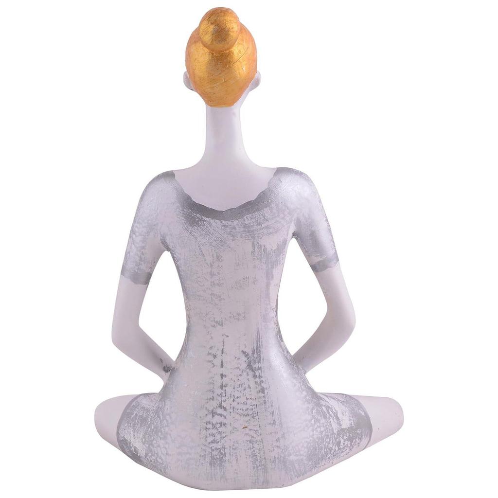 Yoga Lady Home & Office Decor Resin Fantasy Showpiece ,Multicolor