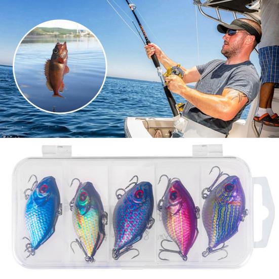 5 шт. 4 см/8,8 г VIB рыболовная приманка с крючком реалистичная 3D-печатная жесткая искусственная приманка для пресноводной соленой форели окуня судака рыболовные принадлежности