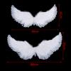 Swallow Shape White Angel Feather Wings With Elastic Straps For Kids Party Decor