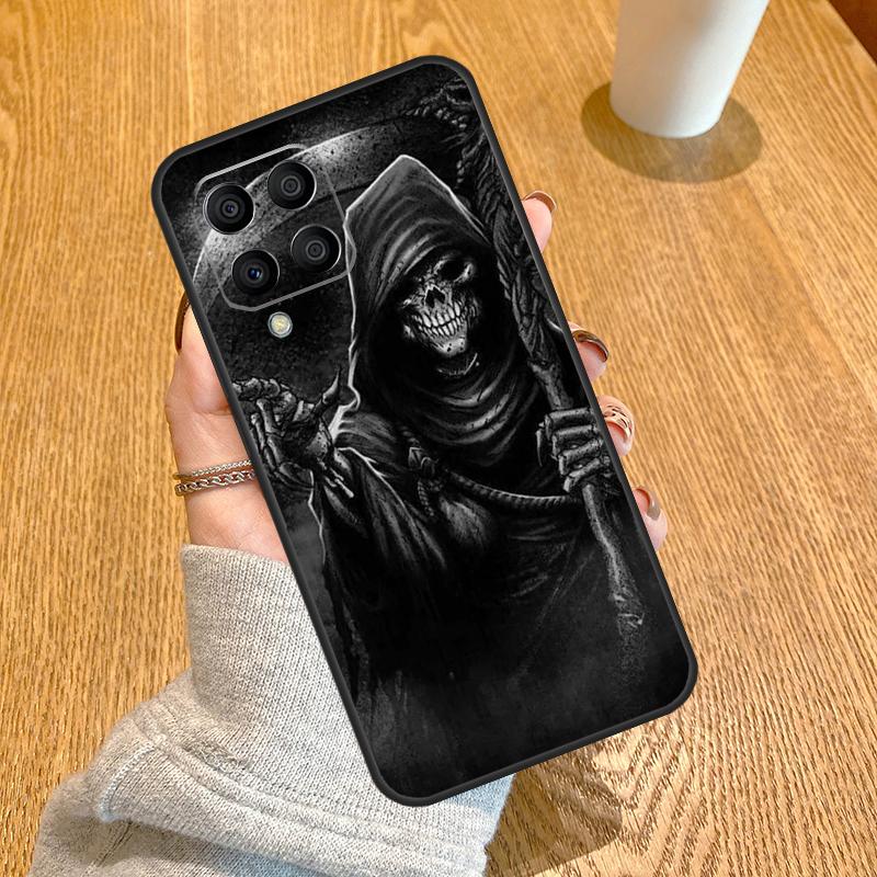 Grim Reaper Skull Skeleton Funda For Samsung Galaxy M32 M12 M52 M54 M14 M13 M33 M53 M11 M21 M31 M51 M31s M20 M23 Case