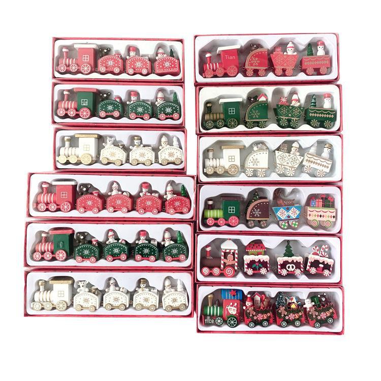 Cartoon Christmas Train - Creative Wooden Ornaments & Gifts for Kids
