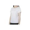 Solid Color Round Neck Running Short Sleeve T-Shirt Women Tops White 23500508-100