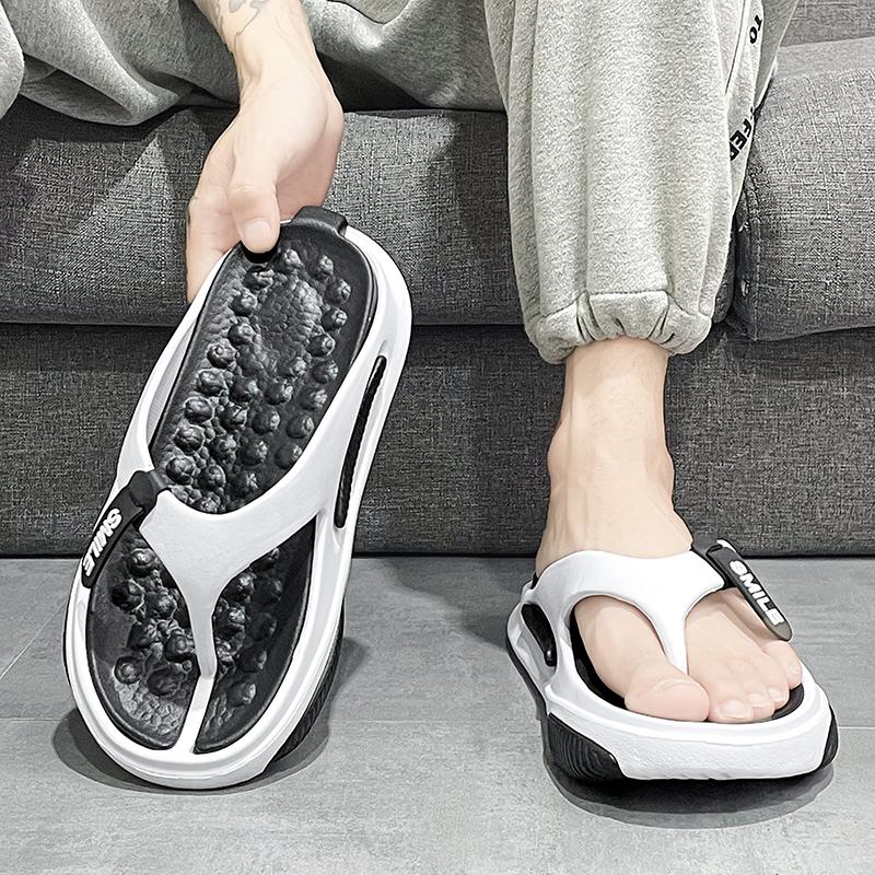 Новые мужские тапочки, модная дорожная повседневная обувь, домашние и уличные шлепанцы, мужские сандалии на нескользящей платформе, взрывной стиль