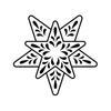 Wood Stamp - 10-pointed Snowflake