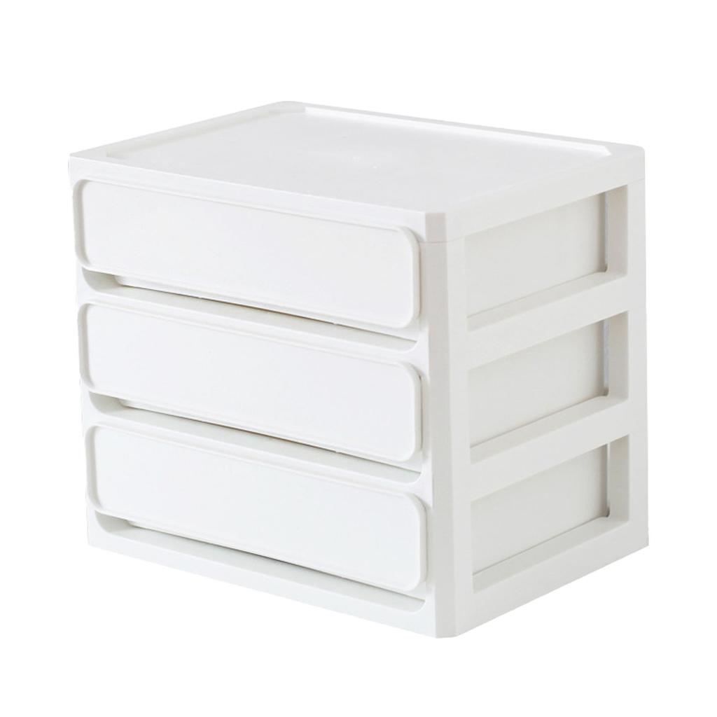 Storage Drawer Multi Layers Stackable Dustproof Desktop Storage Box Organizer for Student Dormitory Home Cosmetics 3