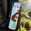 1PC Glasses Girl Reading Book Print 750ml Color Plastic Sports Water Bottle Leakproof Flip Straw Lid Suitable for Sports Office Home Use