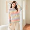 VICTORIA&VERA 3D Bow Gradient Knit Sweater