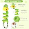 Squeaky Dog Chew Toy with Crinkle Paper Plush Giraffe/Snake Shape Tug of War Toy Interactive Stuffed Animal Pull Toy for Small Medium Large Dogs