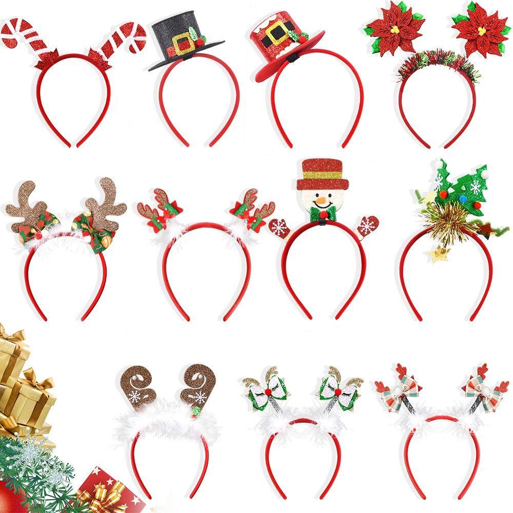 Snowman Reindeer Christmas Headbands Cute Merry Christmas Decorations  Party Favors