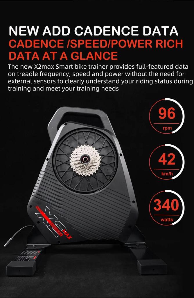 New ThinkRider X2Max Smart Bike Trainer MTB Road Bicycle Home Trainer Built-in Power Meter Power Meter Compatible