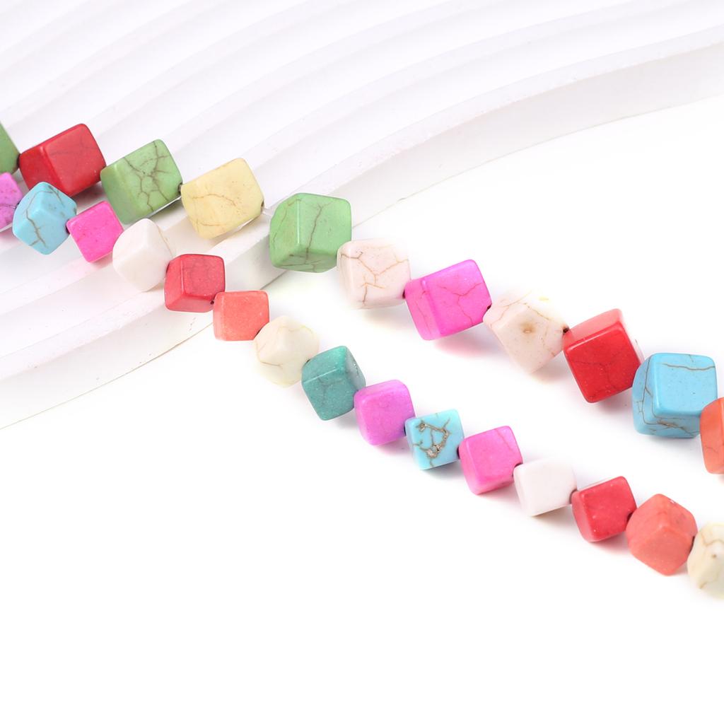 1 нить рейки целебная энергия натуральные камни бусины квадратные цветные бирюзовые свободные разделительные бусины для самостоятельного изготовления рождественских аксессуаров бижутерии 38 см