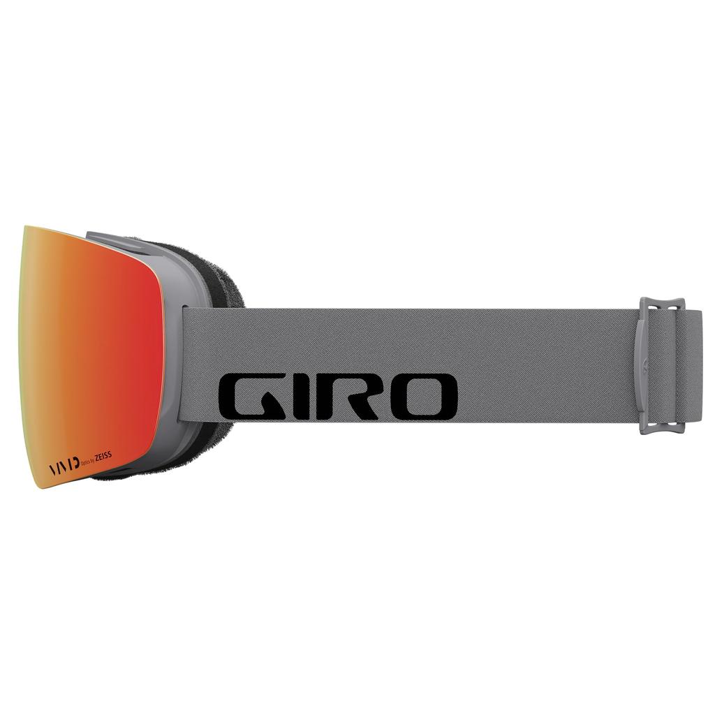 Горнолыжные очки Giro Contour Asian Fit — очки для сноуборда для мужчин и женщин — серый ремешок с надписью и линзами Vivid Ember/Vivid Infrared