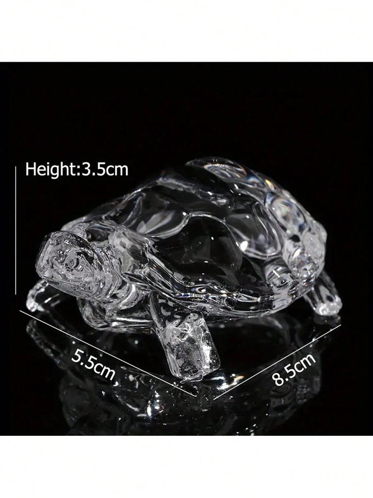 2 pieces of crystal turtle jewelry, mini turtle statue, lucky jewelry, home office desk decoration jewelry