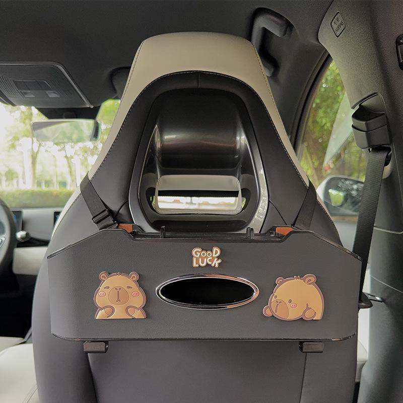 Органайзер на спинку сиденья автомобиля с держателем для салфеток и подстаканником - Многофункциональный органайзер